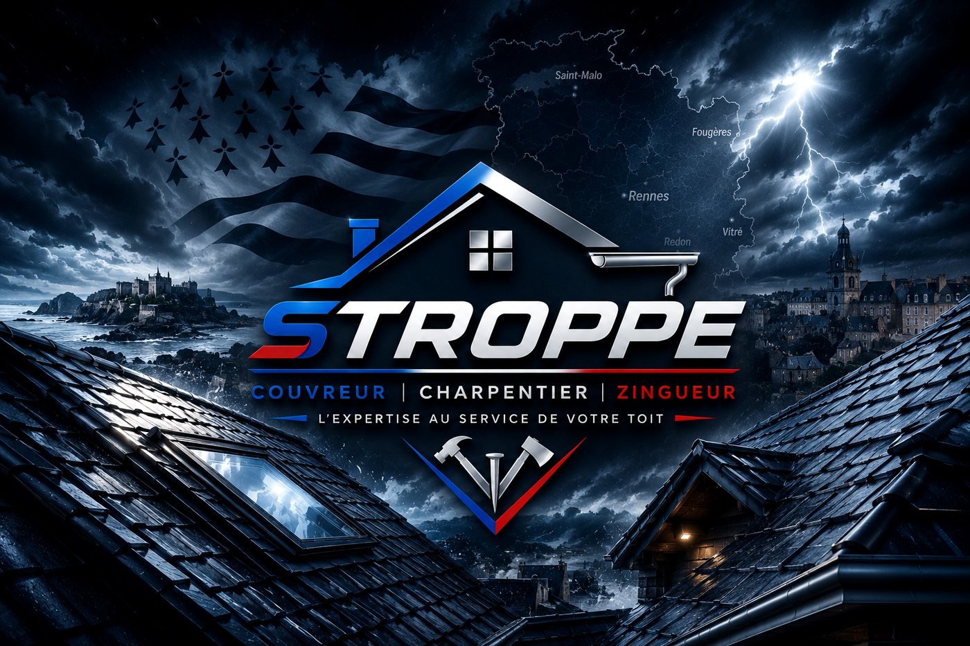 STROPPE, couvreur charpentier zingueur breton — Ille-et-Vilaine, du Mont-Saint-Michel à Rennes